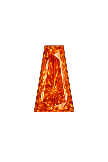 Cubic Zirconia Medium Orange AAA, Tapper