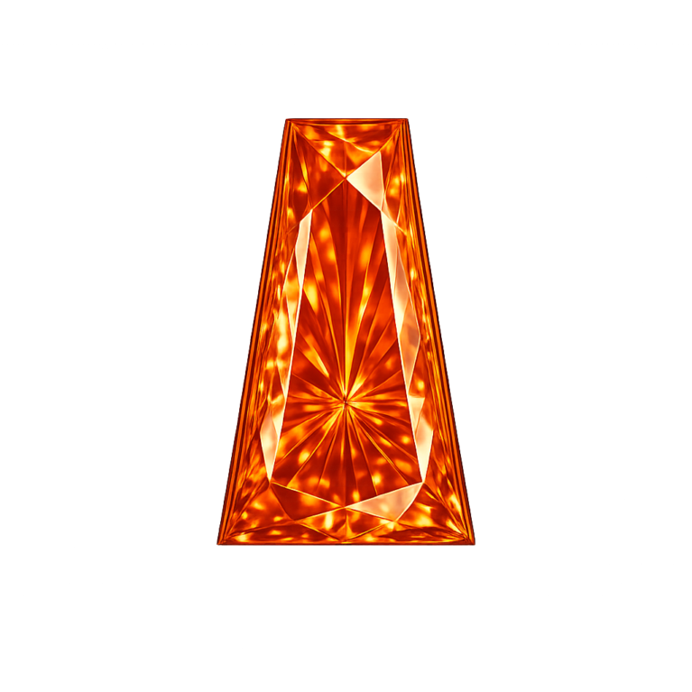 Cubic Zirconia Medium Orange AAA, Tapper