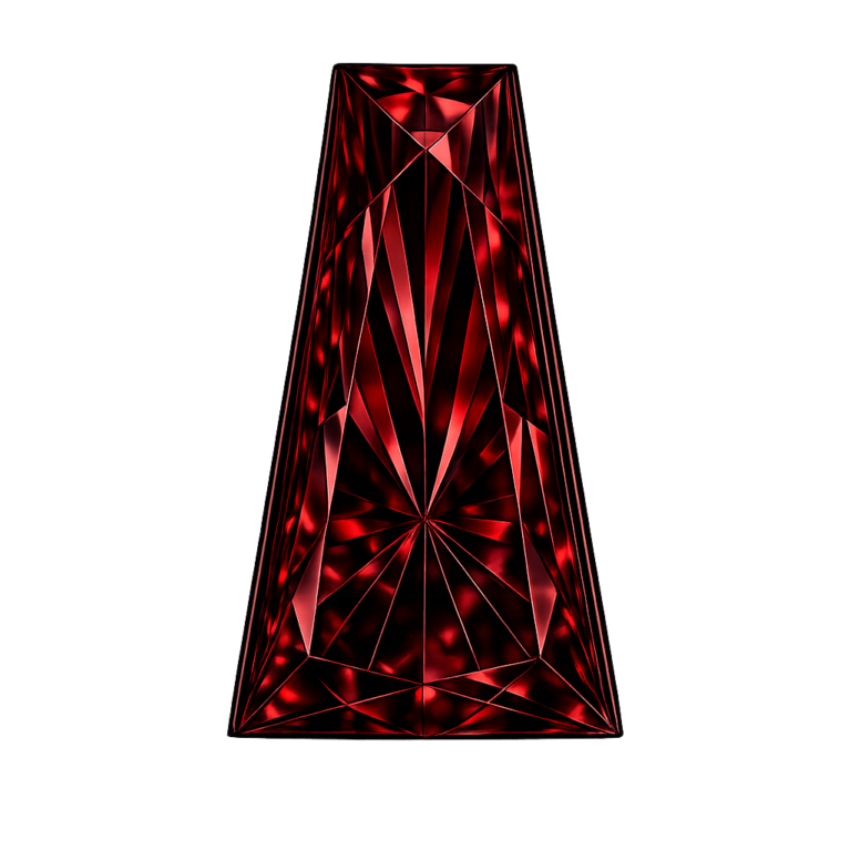 Cubic Zirconia Dark Garnet AAA, Tapper