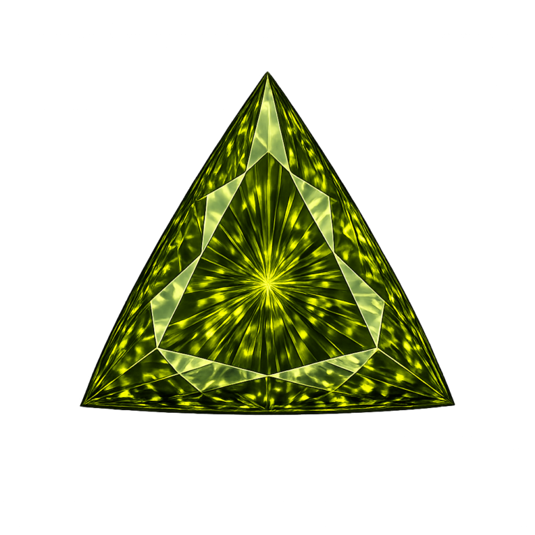 Cubic Zirconia Dark Olive Peridot AAA, Triangle