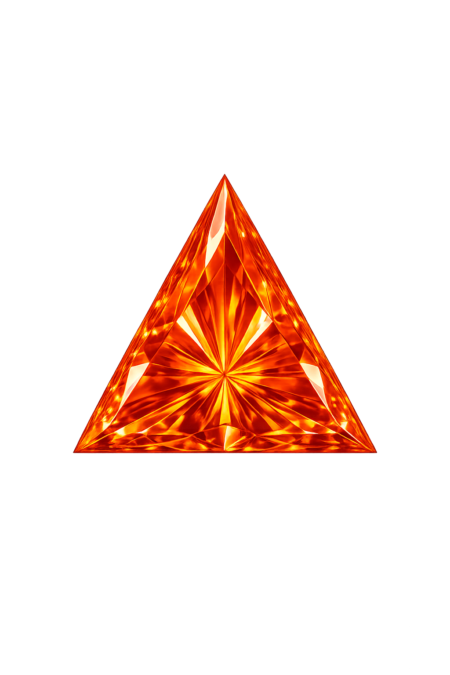 Cubic Zirconia Medium Orange AAA, Triangle