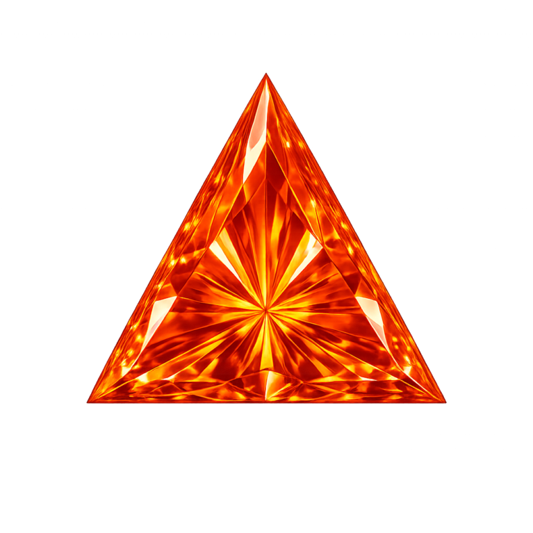 Cubic Zirconia Medium Orange AAA, Triangle