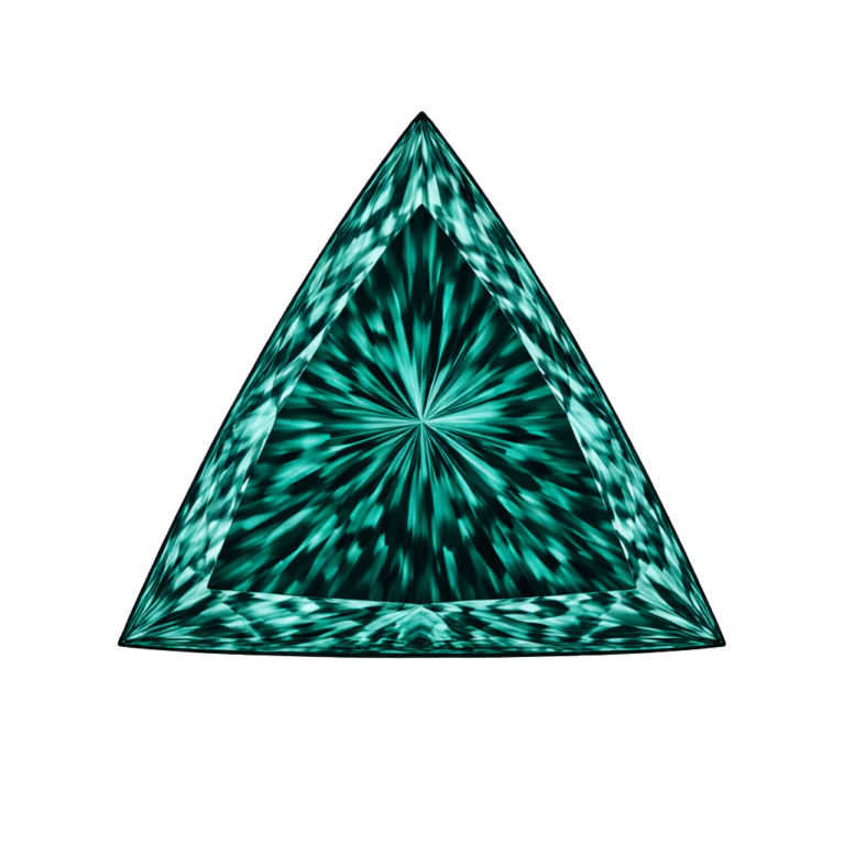 Cubic Zirconia Teal AAA, Triangle