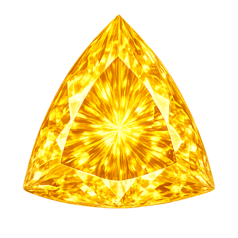 Cubic Zirconia Golden Yellow AAA, Trillion