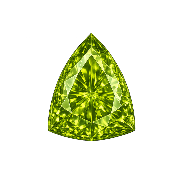 Cubic Zirconia Medium Olive Peridot AAA, Trillion