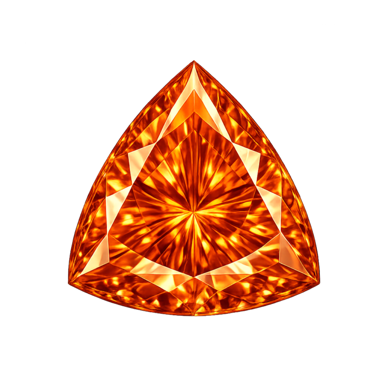 Cubic Zirconia Medium Orange AAA, Trillion