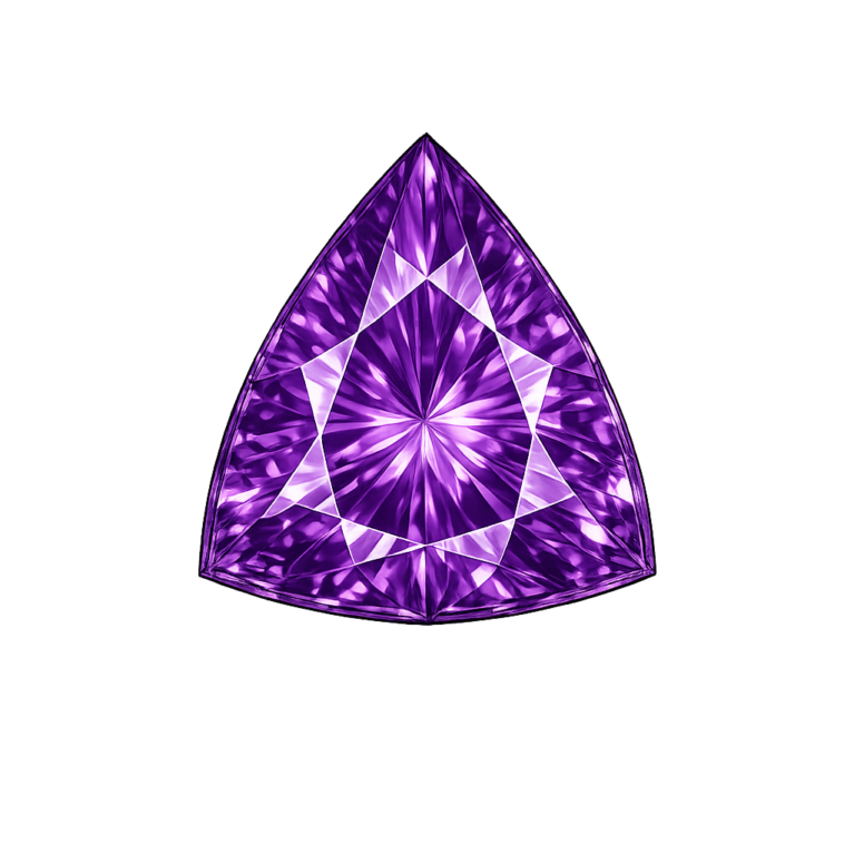 Cubic Zirconia Medium Amethyst AAA, Trillion