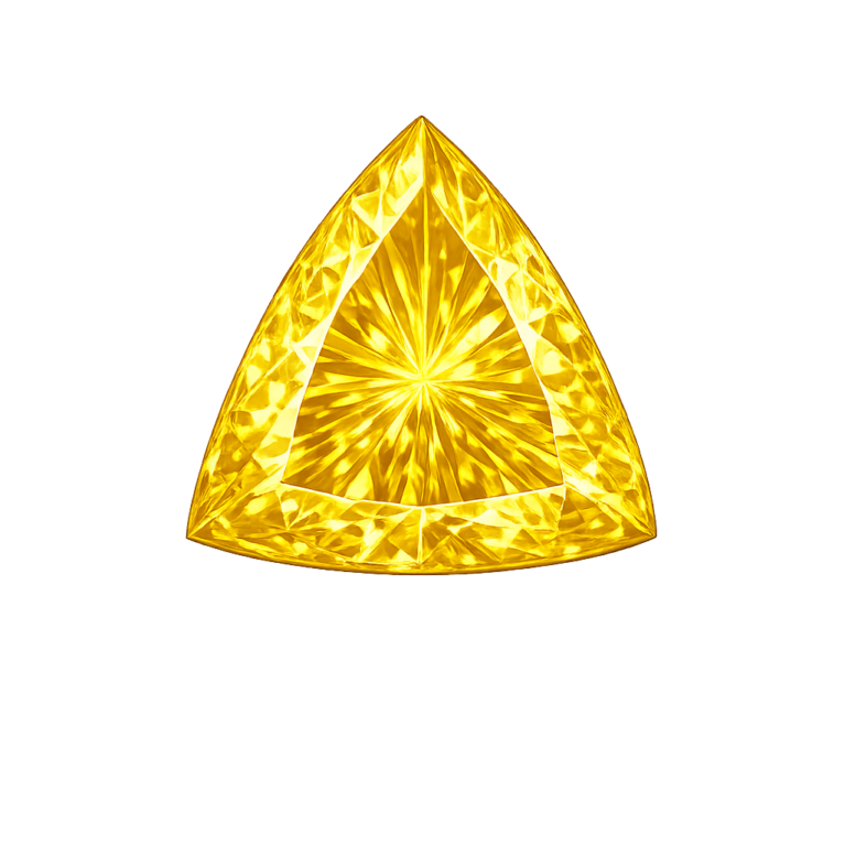 Cubic Zirconia Medium Yellow AAA, Trillion