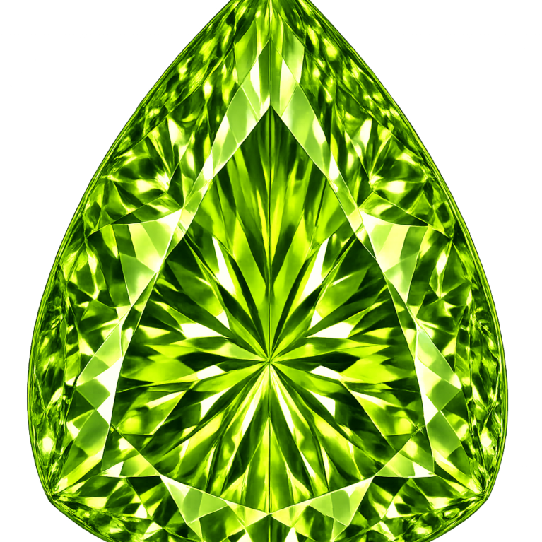 Cubic Zirconia Peridot AAA, Trillion