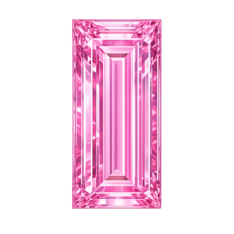 Cubic Zirconia Pink AAA, Baguette