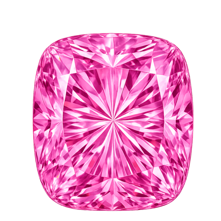Cubic Zirconia Pink AAA, Cushion