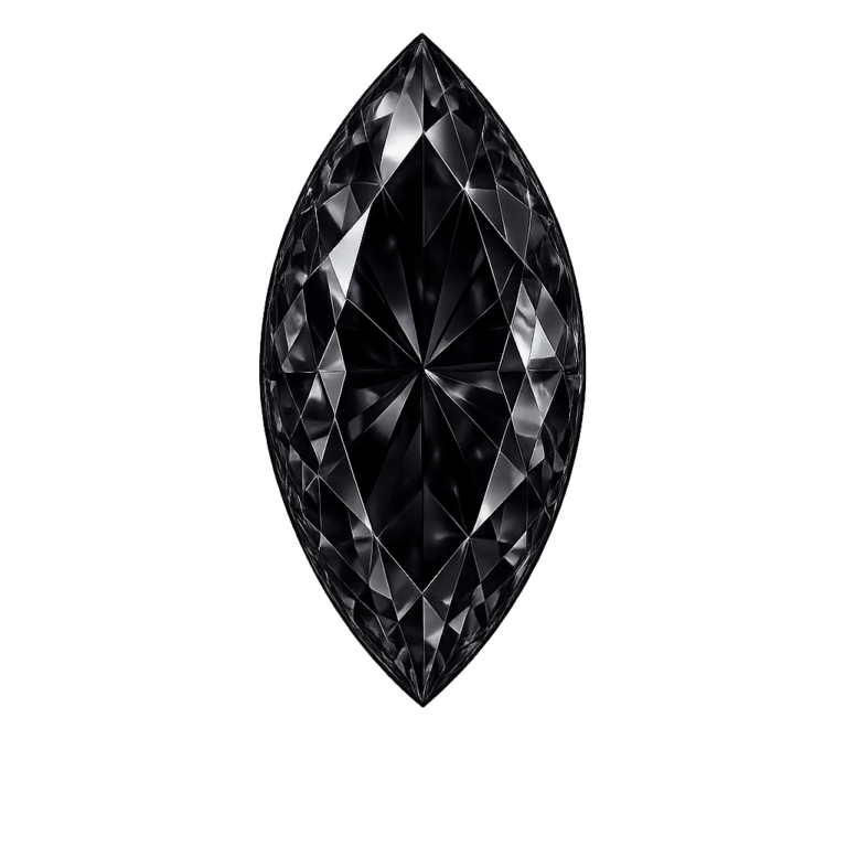 Cubic Zirconia Black AAA, Marquise