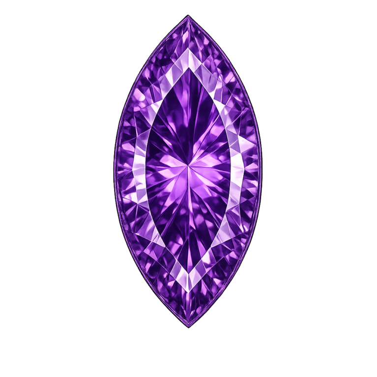 Cubic Zirconia Medium Amethyst AAA, Marquise