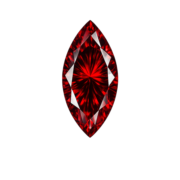 Cubic Zirconia Red AAA, Marquise