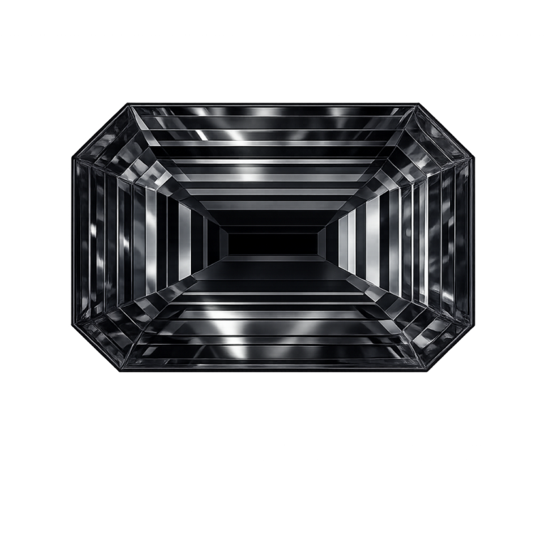 Cubic Zirconia Black AAA, Octagon