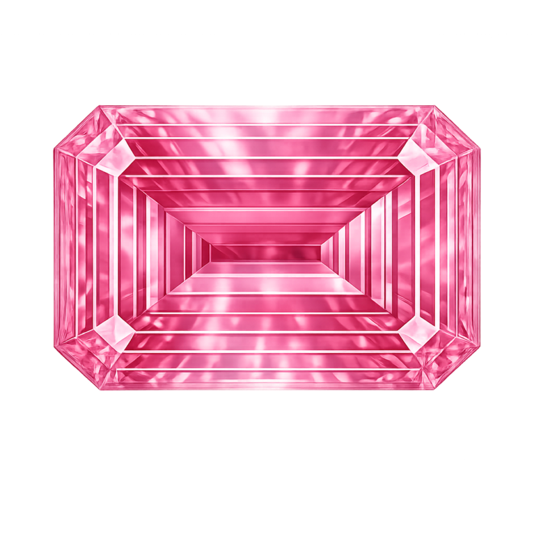 Cubic Zirconia Pink Rose AAA, Octagon