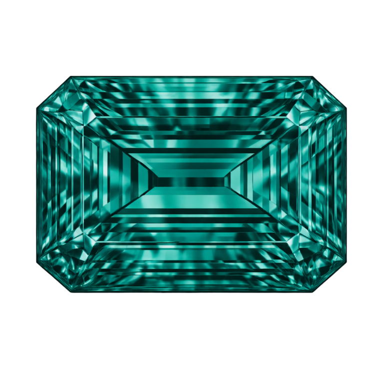 Cubic Zirconia Teal AAA, Octagon