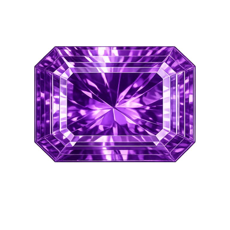 Cubic Zirconia Medium Amethyst AAA, Octagon