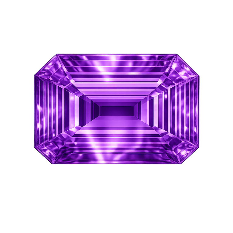 Cubic Zirconia Violet AAA, Octagon