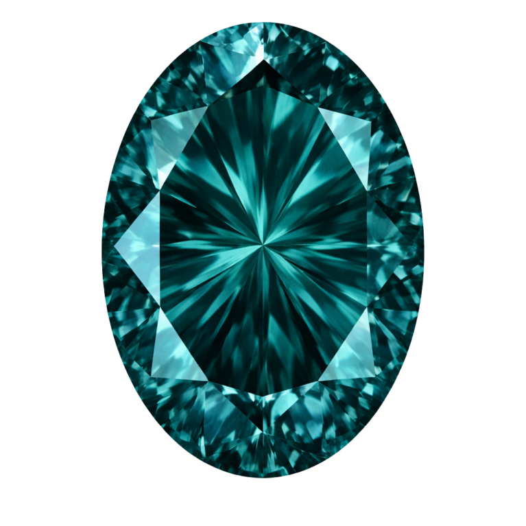 Cubic Zirconia Teal AAA, Oval