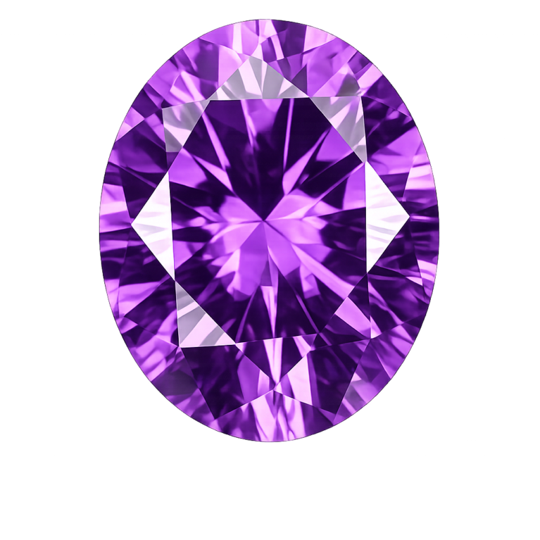 Cubic Zirconia Medium Amethyst AAA, Oval