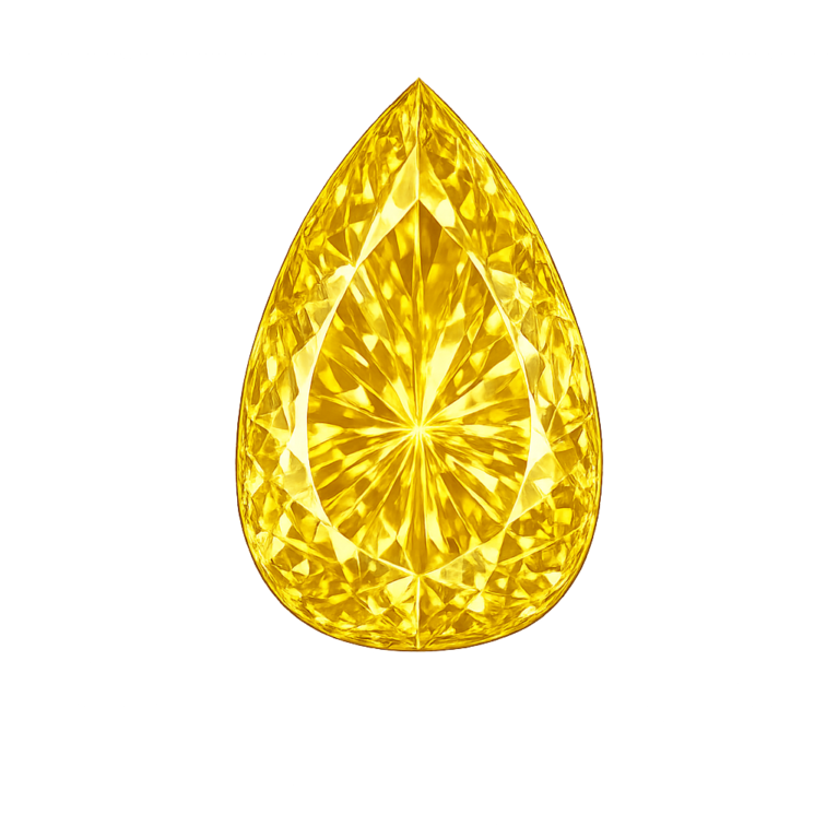 Cubic Zirconia Medium Yellow AAA, Pear