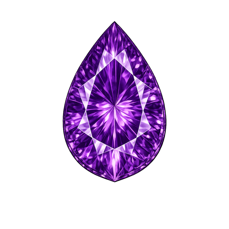 Cubic Zirconia Medium Amethyst AAA, Pear