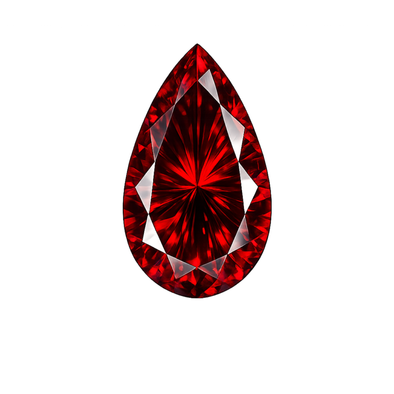 Cubic Zirconia Red AAA, Pear