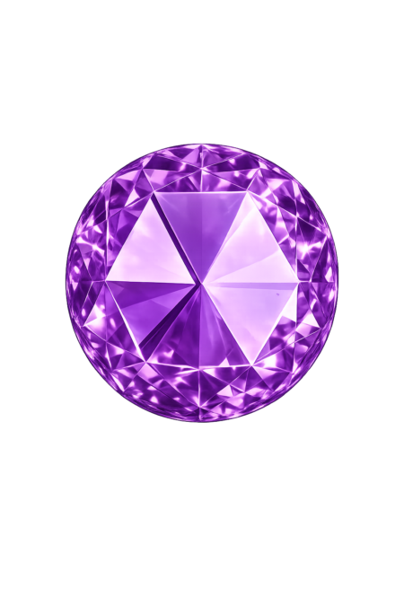 Cubic Zirconia Violet AAA, Round Rose Cut