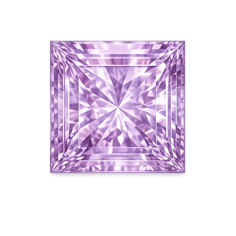 Cubic Zirconia Lavender AAA, Square