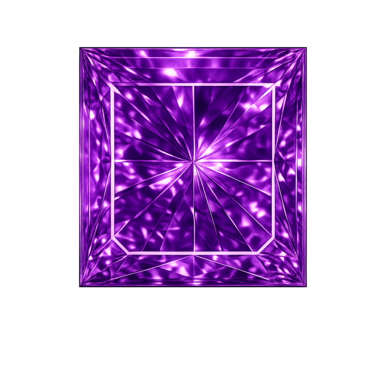 Cubic Zirconia Violet AAA, Square