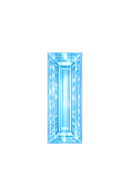 Lab Created Aquamarine #106, Baguette