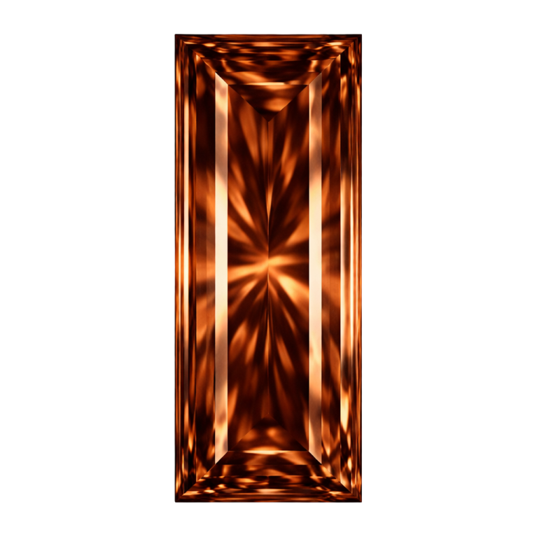 Cubic Zirconia Brown AAA, Baguette