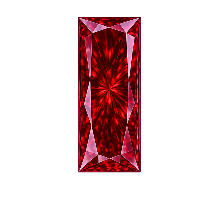 Lab Created Garnet #7, Baguette