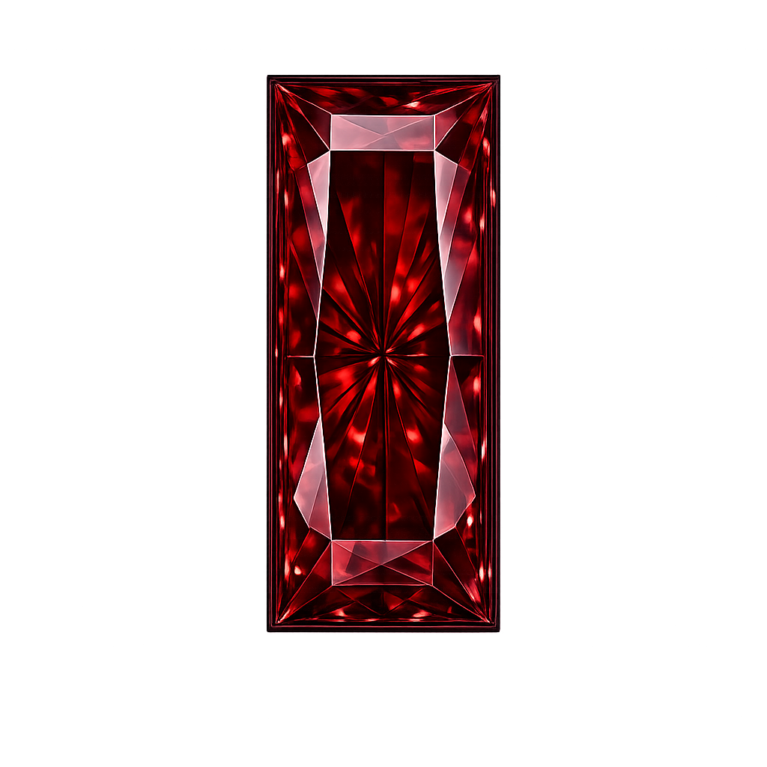 Lab Created Garnet #8, Baguette