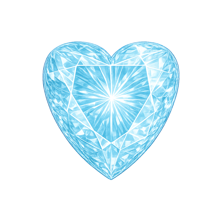 Lab Created Aquamarine #105, Heart