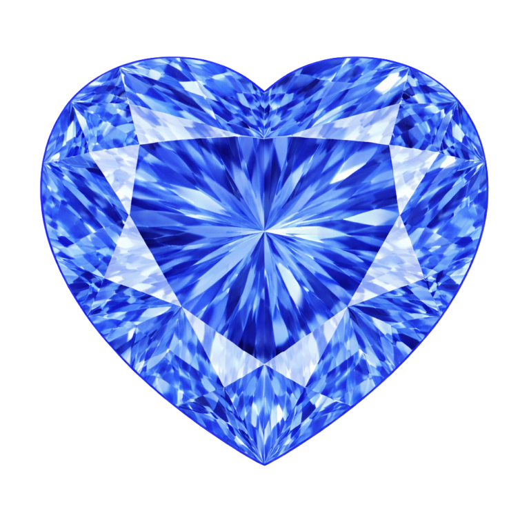Cubic Zirconia Light Blue Sapphire AAA, Heart