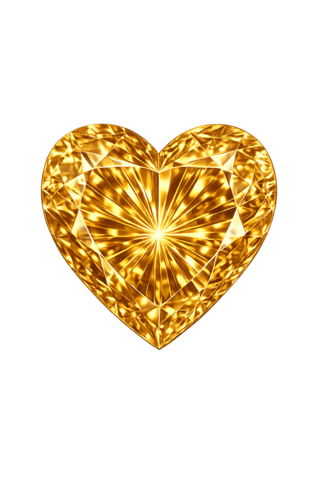Cubic Zirconia Medium Champagne AAA, Heart
