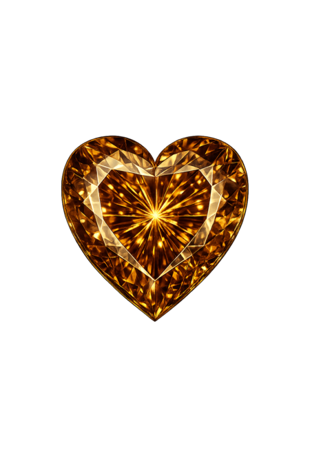Cubic Zirconia Dark Champagne AAA, Heart