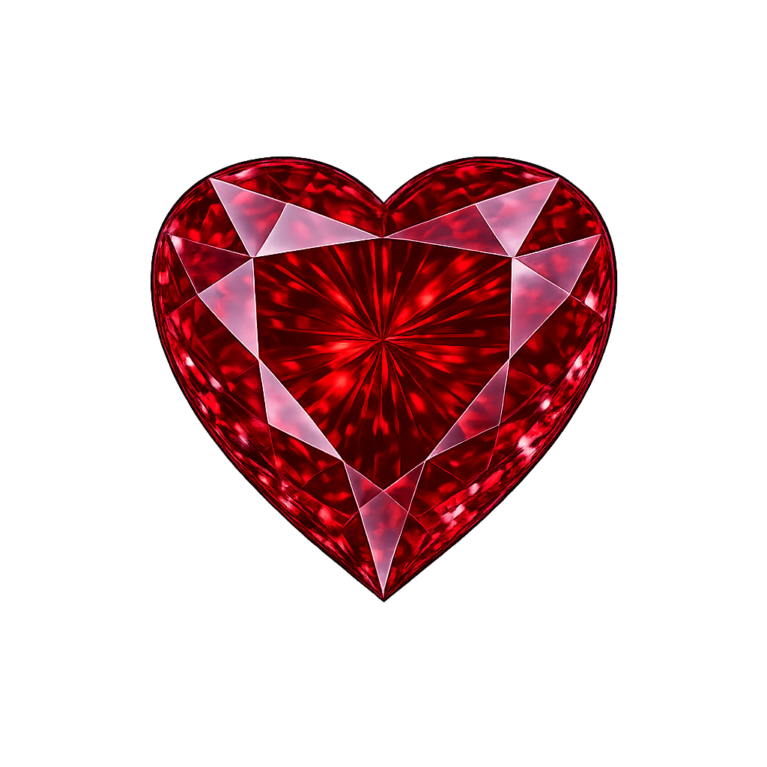 Lab Created Garnet #7, Heart