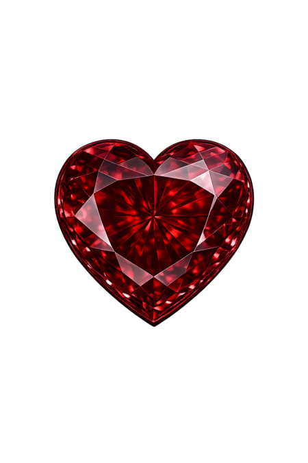 Lab Created Garnet #8, Heart