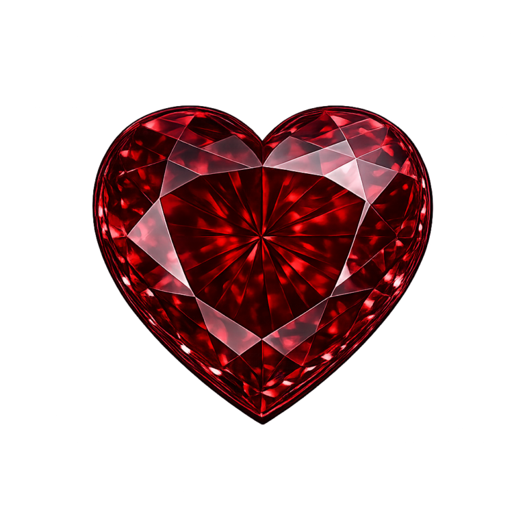 Lab Created Garnet #8, Heart
