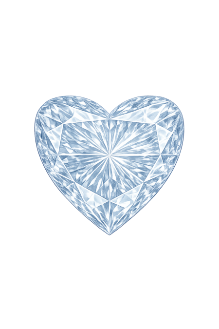Lab Created White #12, Heart