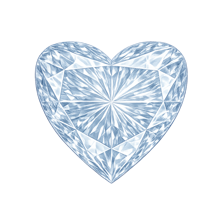 Lab Created White #12, Heart