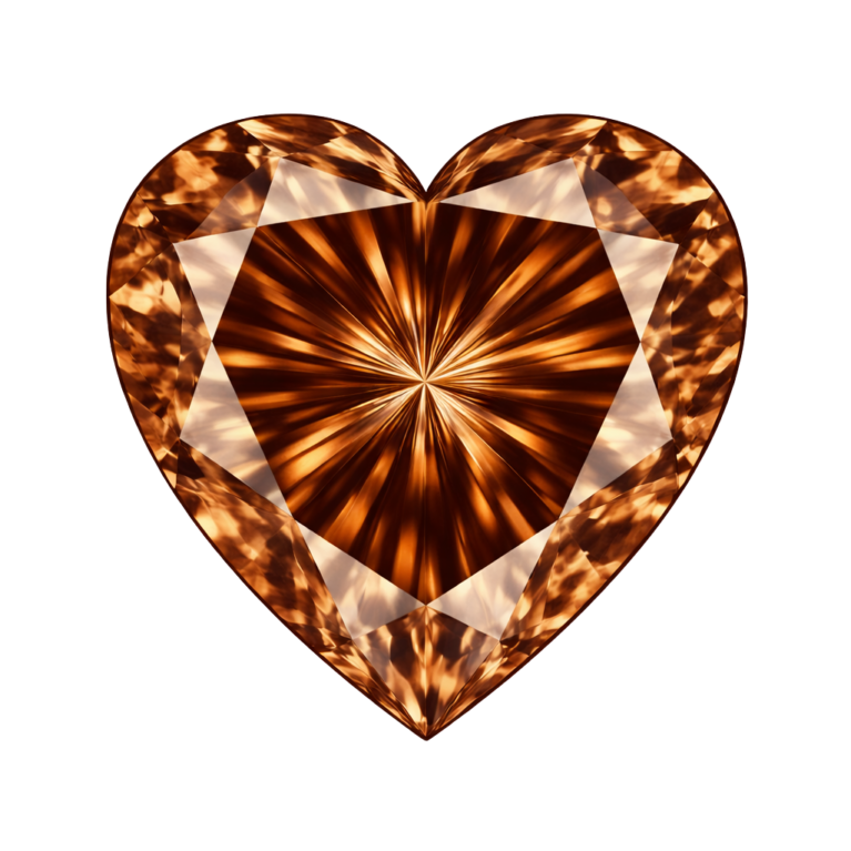Cubic Zirconia Brown AAA, Heart