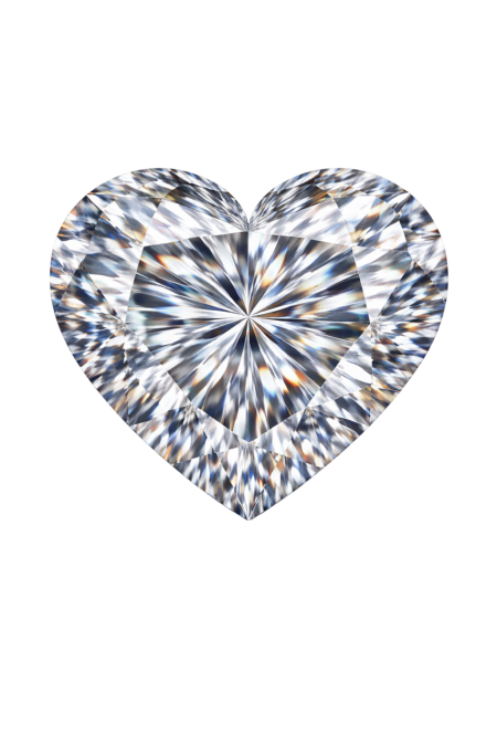 Cubic Zirconia White AAA, Heart