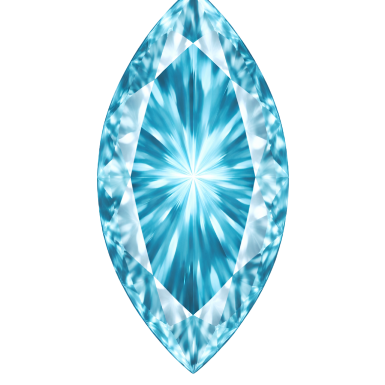 Cubic Zirconia Aquamarine AAA, Marquise