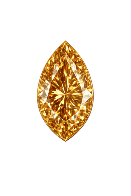 Cubic Zirconia Medium Champagne AAA, Marquise