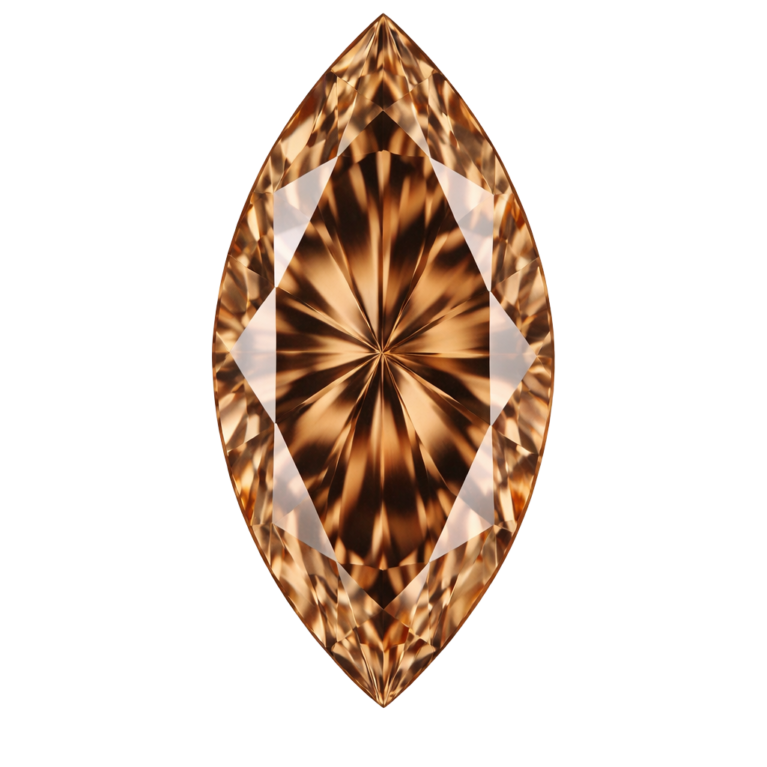 Cubic Zirconia Light Brown AAA, Marquise