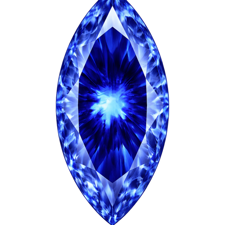 Cubic Zirconia Medium Blue Sapphire AAA, Marquise